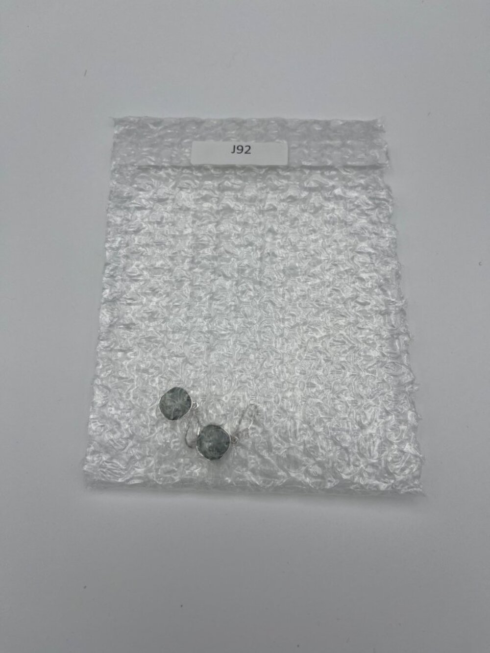 Sterling Silver Drop Earrings With Pale Green Faceted Stones Pre-Owned Elegant - Picture 6 of 6